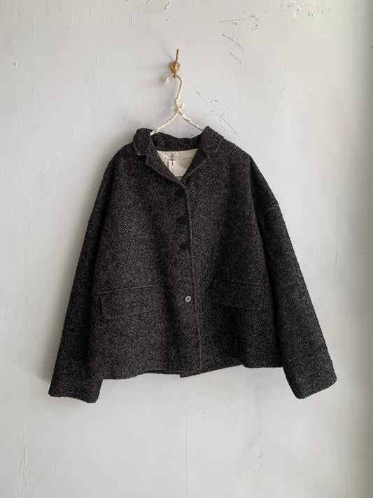 Album di Famiglia LOOSE BLAZER WN -BLACK